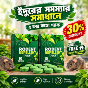(২ বক্স) Rodent Repellent Tablet Combo Pack – ২০ পিস  | ৩০% ডিসকাউন্ট + ফ্রি হোম ডেলিভারি